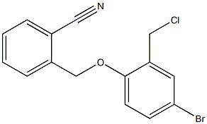 2-[4-bromo-2-(chloromethyl)phenoxymethyl]benzonitrile,,结构式