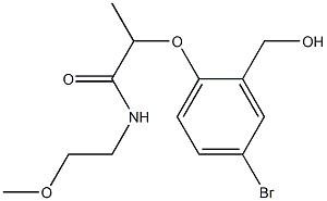 2-[4-bromo-2-(hydroxymethyl)phenoxy]-N-(2-methoxyethyl)propanamide,,结构式