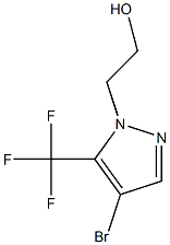 2-[4-bromo-5-(trifluoromethyl)-1H-pyrazol-1-yl]ethan-1-ol,,结构式