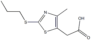 2-[4-methyl-2-(propylsulfanyl)-1,3-thiazol-5-yl]acetic acid Struktur