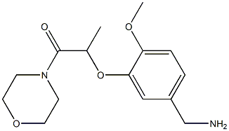 2-[5-(aminomethyl)-2-methoxyphenoxy]-1-(morpholin-4-yl)propan-1-one,,结构式