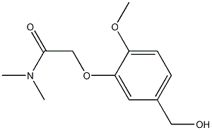 2-[5-(hydroxymethyl)-2-methoxyphenoxy]-N,N-dimethylacetamide Struktur