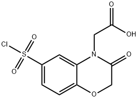 2-[6-(chlorosulfonyl)-3-oxo-3,4-dihydro-2H-1,4-benzoxazin-4-yl]acetic acid Structure