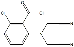 2-[bis(cyanomethyl)amino]-6-chlorobenzoic acid 化学構造式