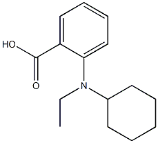 2-[cyclohexyl(ethyl)amino]benzoic acid,,结构式