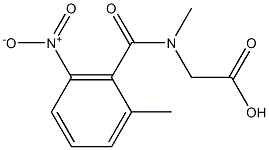 2-[N-methyl(2-methyl-6-nitrophenyl)formamido]acetic acid Structure