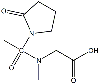 2-[N-methyl-1-(2-oxopyrrolidin-1-yl)acetamido]acetic acid Structure