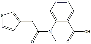 2-[N-methyl-2-(thiophen-3-yl)acetamido]benzoic acid,,结构式