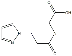 2-[N-methyl-3-(1H-pyrazol-1-yl)propanamido]acetic acid,,结构式