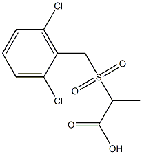 2-{[(2,6-dichlorophenyl)methane]sulfonyl}propanoic acid 化学構造式