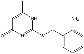 2-{[(2-aminophenyl)methyl]sulfanyl}-6-methyl-1,4-dihydropyrimidin-4-one Structure