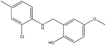 2-{[(2-chloro-4-methylphenyl)amino]methyl}-4-methoxyphenol 结构式