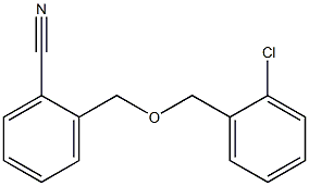 2-{[(2-chlorophenyl)methoxy]methyl}benzonitrile Struktur