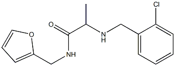 2-{[(2-chlorophenyl)methyl]amino}-N-(furan-2-ylmethyl)propanamide,,结构式