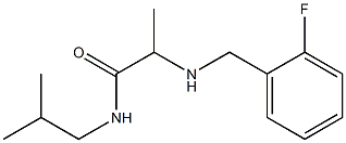 2-{[(2-fluorophenyl)methyl]amino}-N-(2-methylpropyl)propanamide Structure