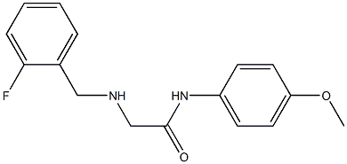 2-{[(2-fluorophenyl)methyl]amino}-N-(4-methoxyphenyl)acetamide,,结构式