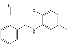 2-{[(2-methoxy-5-methylphenyl)amino]methyl}benzonitrile Struktur