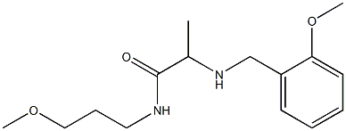 2-{[(2-methoxyphenyl)methyl]amino}-N-(3-methoxypropyl)propanamide,,结构式