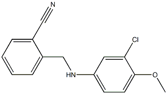 2-{[(3-chloro-4-methoxyphenyl)amino]methyl}benzonitrile,,结构式