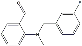 2-{[(3-fluorophenyl)methyl](methyl)amino}benzaldehyde Struktur