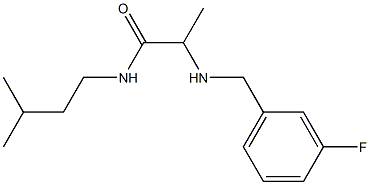 2-{[(3-fluorophenyl)methyl]amino}-N-(3-methylbutyl)propanamide 化学構造式