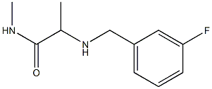 2-{[(3-fluorophenyl)methyl]amino}-N-methylpropanamide Struktur