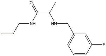 2-{[(3-fluorophenyl)methyl]amino}-N-propylpropanamide Struktur