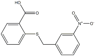 2-{[(3-nitrophenyl)methyl]sulfanyl}benzoic acid,,结构式