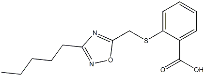 2-{[(3-pentyl-1,2,4-oxadiazol-5-yl)methyl]thio}benzoic acid,,结构式