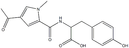 2-{[(4-acetyl-1-methyl-1H-pyrrol-2-yl)carbonyl]amino}-3-(4-hydroxyphenyl)propanoic acid Structure