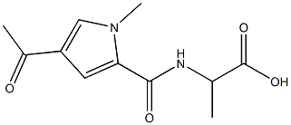 2-{[(4-acetyl-1-methyl-1H-pyrrol-2-yl)carbonyl]amino}propanoic acid Struktur