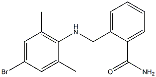 2-{[(4-bromo-2,6-dimethylphenyl)amino]methyl}benzamide Struktur