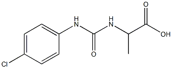 2-{[(4-chlorophenyl)carbamoyl]amino}propanoic acid 化学構造式