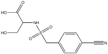 2-{[(4-cyanophenyl)methane]sulfonamido}-3-hydroxypropanoic acid