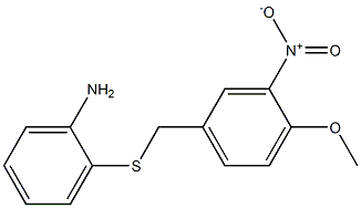 2-{[(4-methoxy-3-nitrophenyl)methyl]sulfanyl}aniline 化学構造式