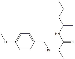 2-{[(4-methoxyphenyl)methyl]amino}-N-(pentan-2-yl)propanamide 结构式