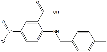2-{[(4-methylphenyl)methyl]amino}-5-nitrobenzoic acid,,结构式