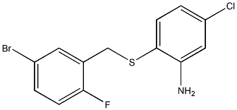 2-{[(5-bromo-2-fluorophenyl)methyl]sulfanyl}-5-chloroaniline Structure