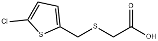 2-{[(5-chlorothiophen-2-yl)methyl]sulfanyl}acetic acid 化学構造式