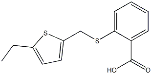 2-{[(5-ethylthiophen-2-yl)methyl]sulfanyl}benzoic acid Structure