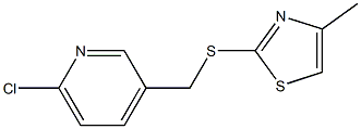 2-{[(6-chloropyridin-3-yl)methyl]sulfanyl}-4-methyl-1,3-thiazole 结构式