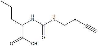 2-{[(but-3-ynylamino)carbonyl]amino}pentanoic acid,,结构式