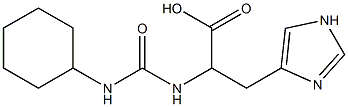 2-{[(cyclohexylamino)carbonyl]amino}-3-(1H-imidazol-4-yl)propanoic acid,,结构式