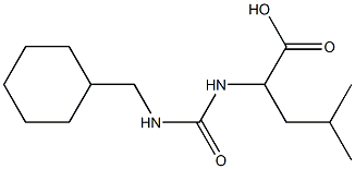 2-{[(cyclohexylmethyl)carbamoyl]amino}-4-methylpentanoic acid Struktur