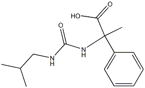 2-{[(isobutylamino)carbonyl]amino}-2-phenylpropanoic acid Struktur