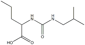 2-{[(isobutylamino)carbonyl]amino}pentanoic acid Struktur