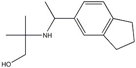 2-{[1-(2,3-dihydro-1H-inden-5-yl)ethyl]amino}-2-methylpropan-1-ol,,结构式