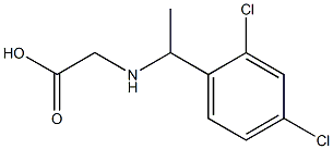 2-{[1-(2,4-dichlorophenyl)ethyl]amino}acetic acid 化学構造式