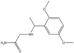 2-{[1-(2,5-dimethoxyphenyl)ethyl]amino}acetamide,,结构式