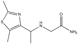2-{[1-(2,5-dimethyl-1,3-thiazol-4-yl)ethyl]amino}acetamide 结构式